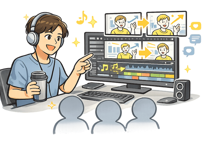 視聴維持率を上げるカット編集